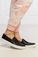 Kožené nasúvacie topánky Kenzo 	čierna	