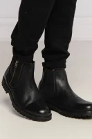 Kožené jazdecké topánky MELTING Pepe Jeans London 	čierna	