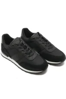 Sneakersy | s prímesou kože BOSS Kidswear 	čierna	