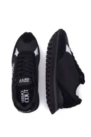 Sneakersy | s prímesou kože Versace Jeans Couture 	čierna	