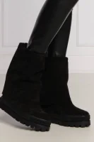 Kožené členkové topánky RENNA Casadei 	čierna	