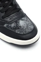 Sneakersy PESARO | s prímesou kože Guess 	čierna	