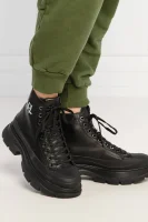 Kožené šnurovacie topánky LUNA Karl Lagerfeld 	čierna	