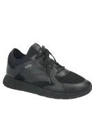 Sneakersy Titanium | s prímesou kože BOSS BLACK 	čierna	