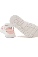 Kožené sandále la mia bambina Elisabetta Franchi 	biela	