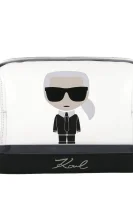 kozmetická taštička ikonik transparent Karl Lagerfeld 	čierna	