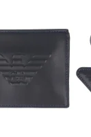 peňaženka+kľúčenka Emporio Armani 	čierna	