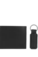 skórzany peňaženka+kľúčenka smooth emboss Calvin Klein 	čierna	