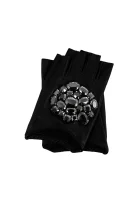 skórzane rukavice Karl Lagerfeld 	čierna	