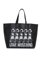 obojstranná shopper kabelka item Love Moschino 	čierna	