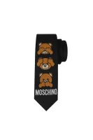 jedwabny kravata Moschino 	čierna	