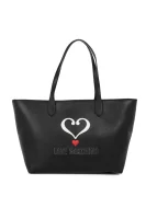 shopper kabelka embossed heart Love Moschino 	čierna	