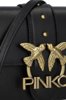 Kožená kabelka na rameno LOVE MINI ICON Pinko 	čierna	