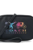 skórzana kabelka na rameno sadie Coach 	čierna	