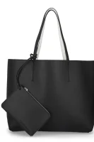 obojstranná shopper kabelka + príručná taštička Calvin Klein 	čierna	