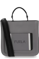 skórzana kabelka na rameno reale Furla 	sivá	