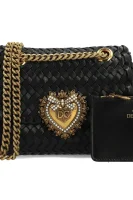 Kožená kabelka na rameno + príručná taštička Dolce & Gabbana 	čierna	