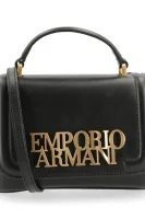 skórzana crossbody kabelka Emporio Armani 	čierna	