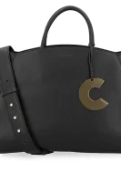 skórzany kufrík Coccinelle 	čierna	