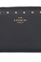 skórzany peňaženka border rivets Coach 	čierna	