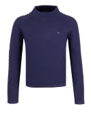 sveter iconic logo mok | regular fit Tommy Hilfiger 	tmavomodrá	