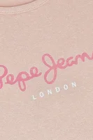 Tričko HANA GLITTER | Regular Fit Pepe Jeans London 	púdrovo ružová	