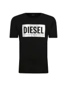 tričko tfoil | regular fit Diesel 	čierna	