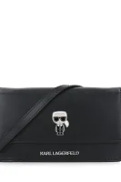 crossbody kabelka k/ikonik pin woc Karl Lagerfeld 	čierna	