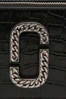 Kožená crossbody kabelka The Croc-Embossed Snapshot Marc Jacobs 	čierna	
