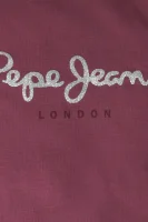 Tričko HANA GLITTER | Regular Fit Pepe Jeans London 	gaštanová	