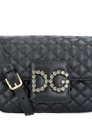 skórzana crossbody kabelka dg millennials Dolce & Gabbana 	čierna	