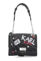 skórzana crossbody kabelka karl x kaia graffiti mini hb Karl Lagerfeld 	čierna	