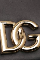 Kožená crossbody kabelka Dolce & Gabbana 	čierna	