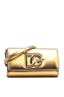 Kožená crossbody kabelka Dolce & Gabbana 	zlatá	