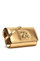 Kožená crossbody kabelka Dolce & Gabbana 	zlatá	