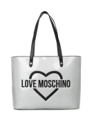 shopper kabelka Love Moschino striebristá