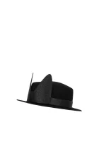 wełniany klobúk brim Karl Lagerfeld 	čierna	