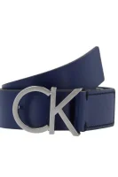 skórzany opasok Calvin Klein 	modrá	