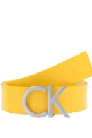skórzany obojstranný opasok Calvin Klein 	žltá	