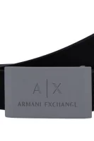 skórzany opasok Armani Exchange 	čierna	