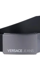 skórzany opasok Versace Jeans 	čierna	