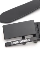 Kožený opasok Armani Exchange 	čierna	