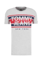 tričko cut out stripe | regular fit Tommy Jeans 	sivá	