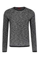 vlnený sveter sork | slim fit HUGO 	grafitová	