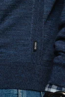 vlnený sveter melba p | slim fit BOSS BLACK 	modrá	