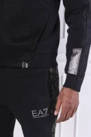 mikina | regular fit EA7 	čierna	