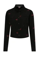 košeľa | cropped fit Tommy Jeans 	čierna	