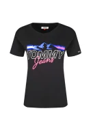 tričko | custom fit Tommy Jeans 	čierna	