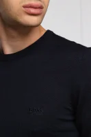 vlnený sveter botto-l | regular fit BOSS BLACK 	tmavomodrá	