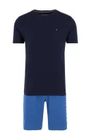 pyžamo logo | regular fit Tommy Hilfiger 	tmavomodrá	